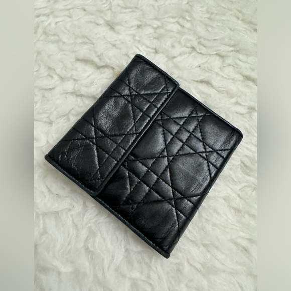 LADY DIOR CANNAGE LAMBSKIN WALLET - Picture 1 of 10